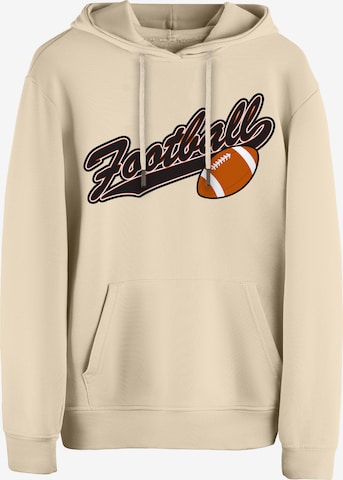 Felpa 'American Football' di Cotton Prime in beige: frontale