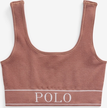 Polo Ralph Lauren BH ' SCOOP NECK TOP ' in Beige: voorkant