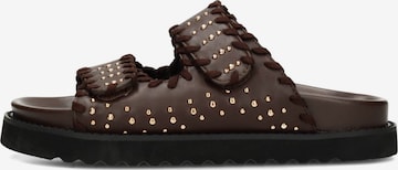 Sandales à lanières 'GABY' POSH by Poelman en marron : devant