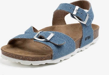 Bayton Sandal 'Pegase' in Blue: front