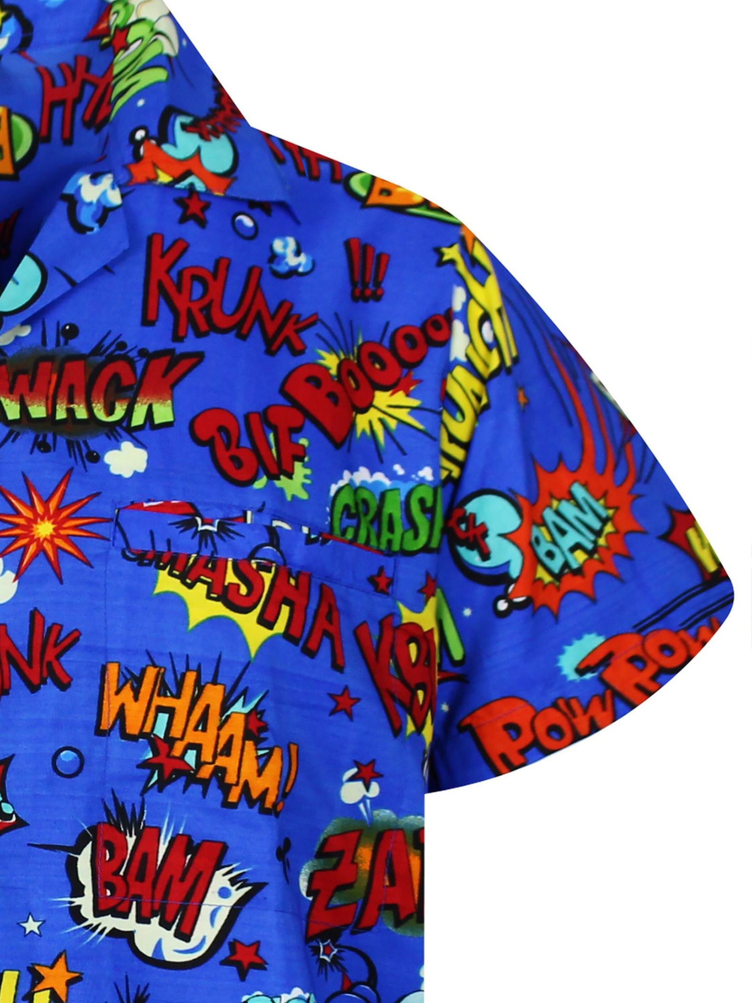 Maglietta 'Boom Bang' di King Kameha in blu