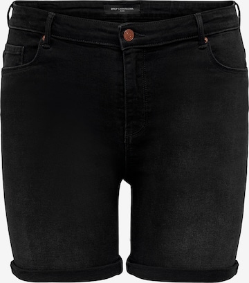 ONLY Carmakoma Skinny Jeans in Zwart: voorkant