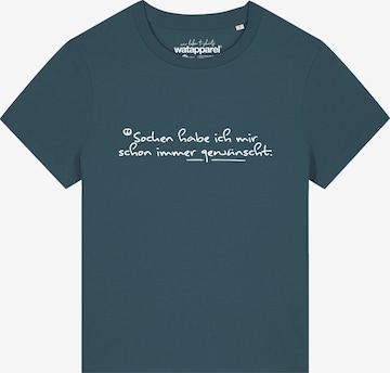 T-shirt 'Socken Habe Ich Mir Schon Immer Gewünscht' Watapparel en bleu : devant