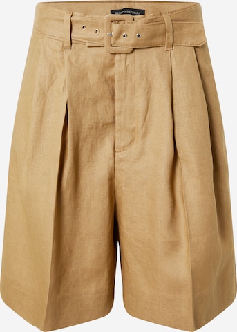 Loosefit Pantaloni con pieghe di Banana Republic in beige: frontale