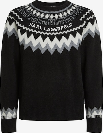 juoda Karl Lagerfeld Megztinis: priekis