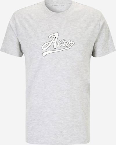 AÉROPOSTALE T-Shirt en gris chiné / noir / blanc, Vue avec produit