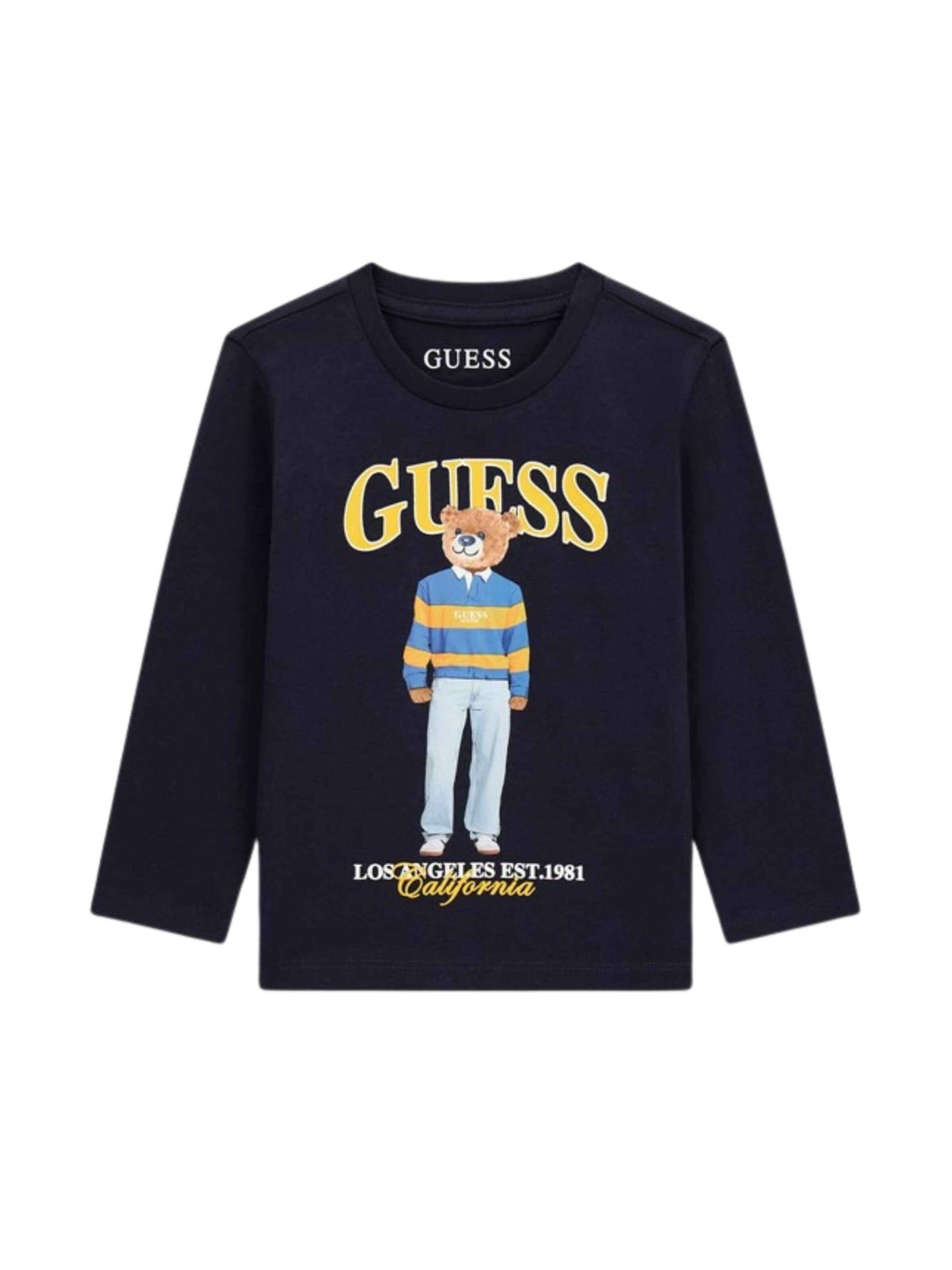 GUESS KIDS - Camiseta 'GUESS KIDS LS T-SHIRT T-SHIRT' en azul: frente