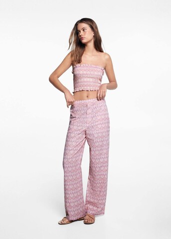 MANGO TEEN Wide leg Pants 'Elenap' in Pink