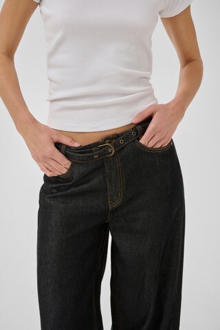 Wide Leg Jean 'Tasma ' My Essential Wardrobe en noir