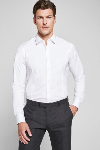 JOOP! Slim fit Button Up Shirt 'Victor' in White: front