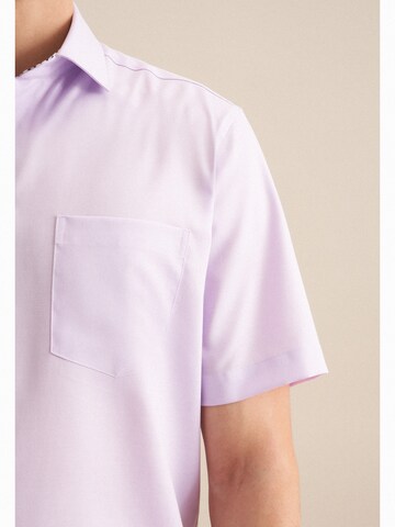 SEIDENSTICKER Regular fit Button Up Shirt 'Smart Essentials' in Purple