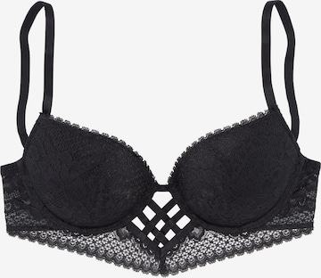 LASCANA Push-up Push-up-BH in Schwarz: predná strana