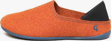 Gottstein Classic Flats 'Wool Slip-On' in Orange: front