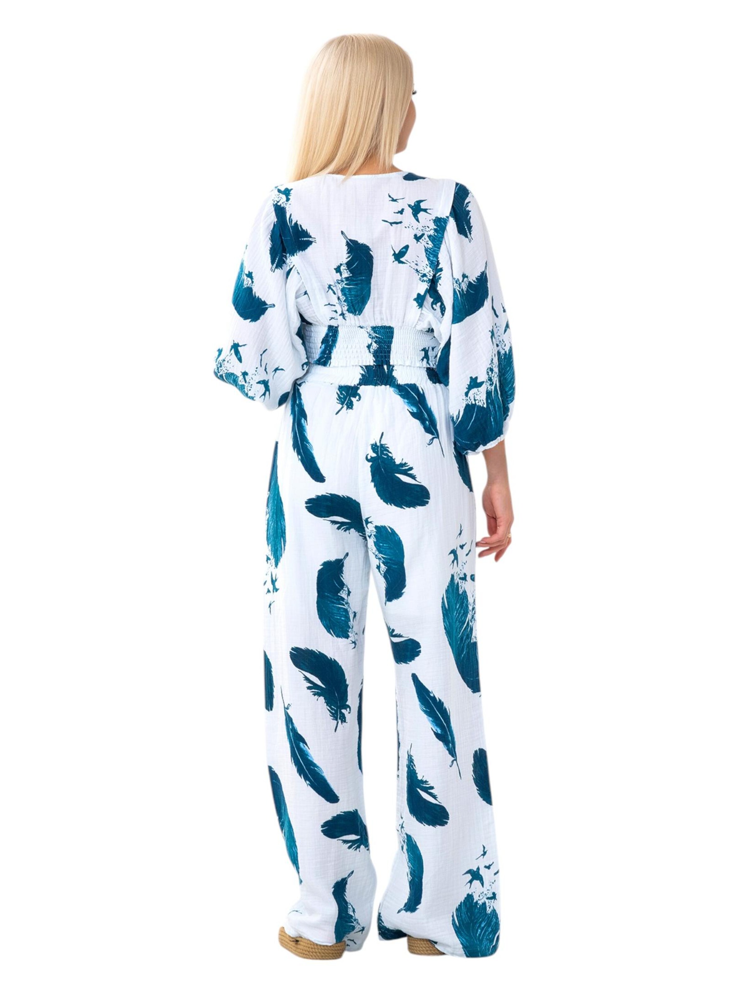 WENOR Hjemmedragt 'FLOWSET' i grøn