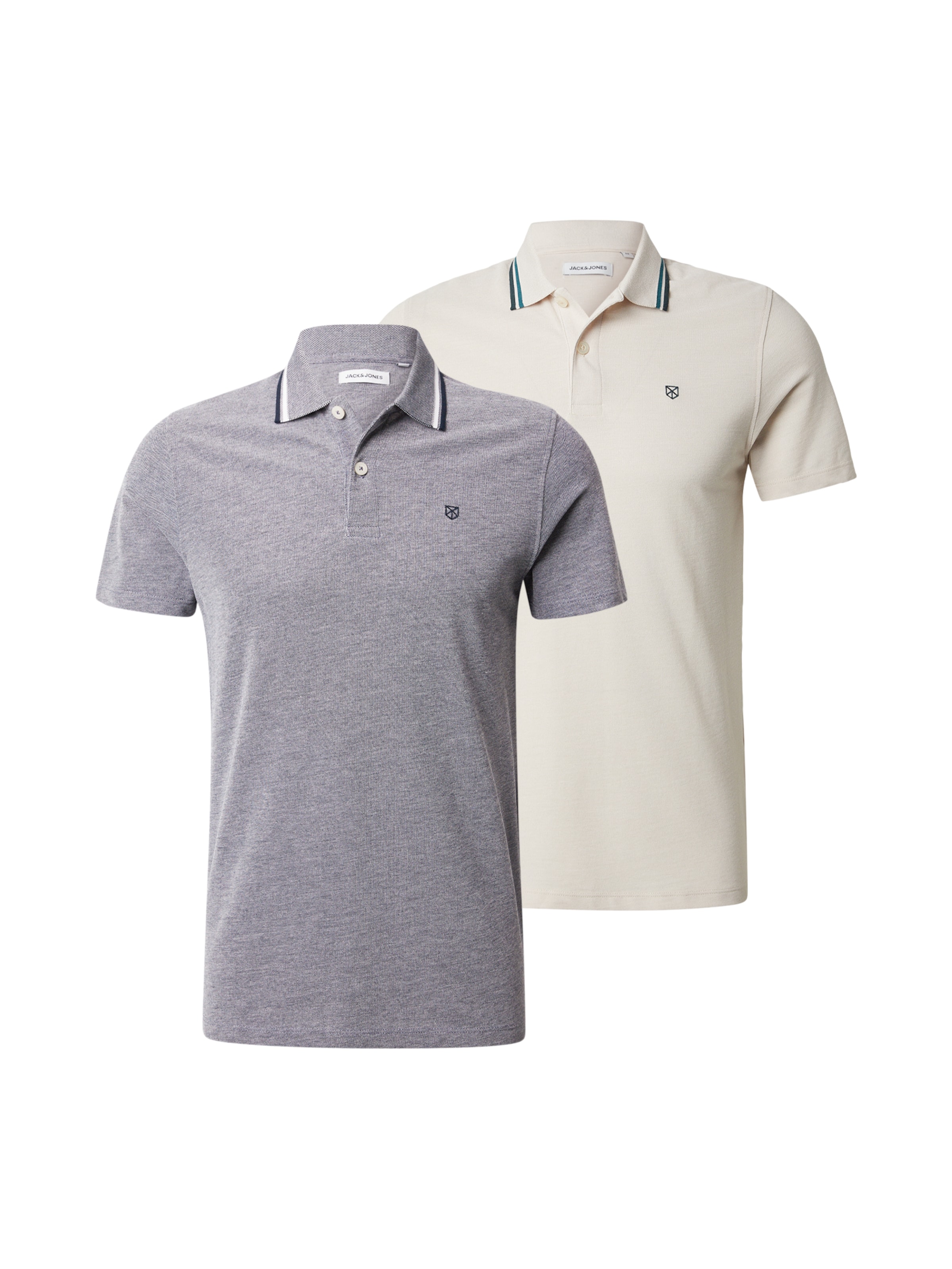 JACK & JONES Camiseta 'JWHPAULOS' en beige / azul / blanco, Vista del producto