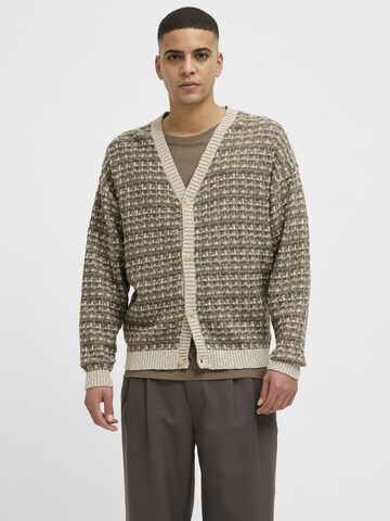 JACK & JONES Knit cardigan 'JPRBluparker' in Green: front