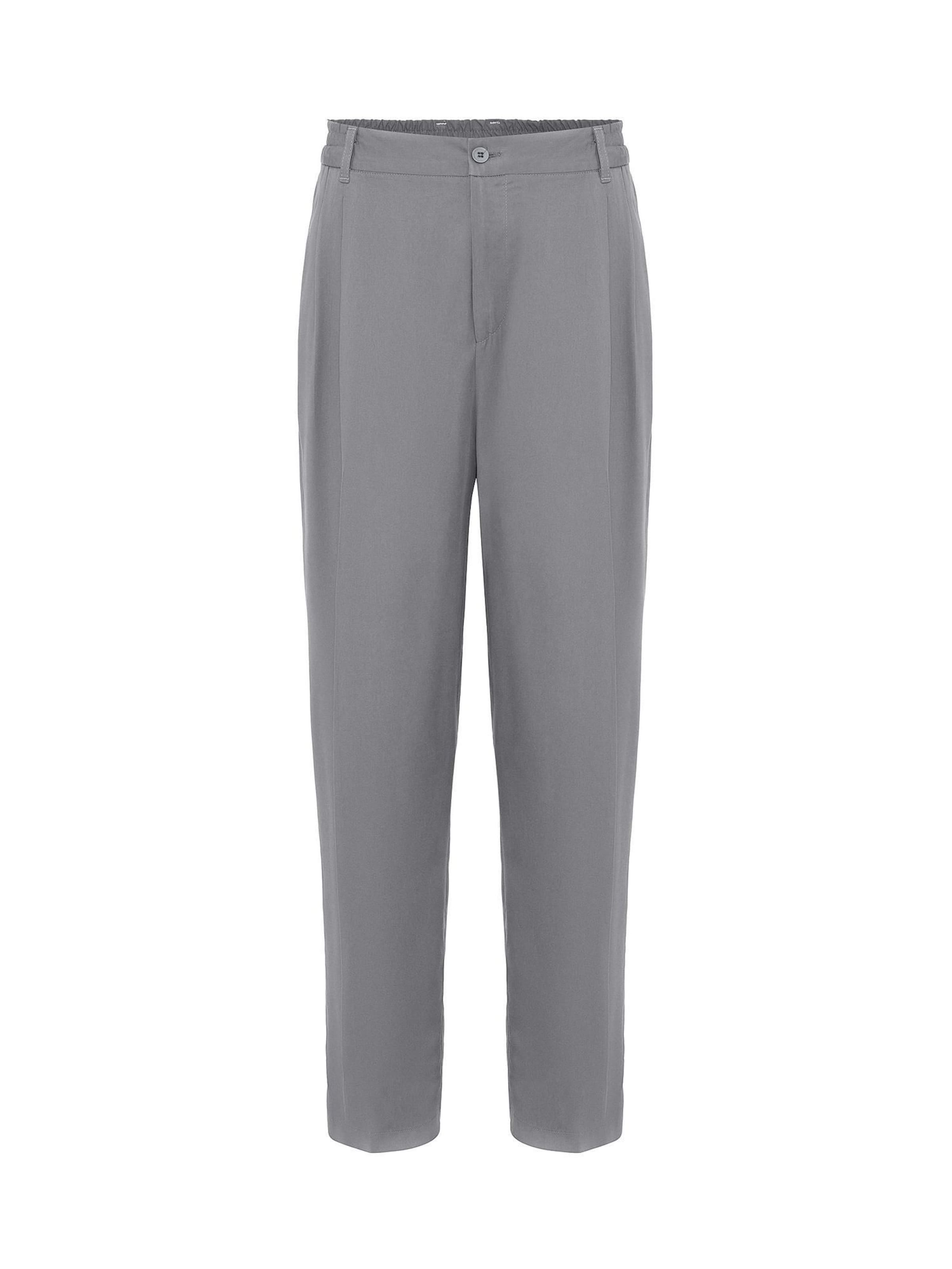 Dandalo Loose fit Trousers with creases in Grey: front