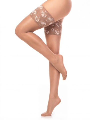 GLAMORY Halterlose Strümpfe 'Deluxe 20'‌‌‌‌‌‌‌‌‌‌ in Beige: Vorderseite