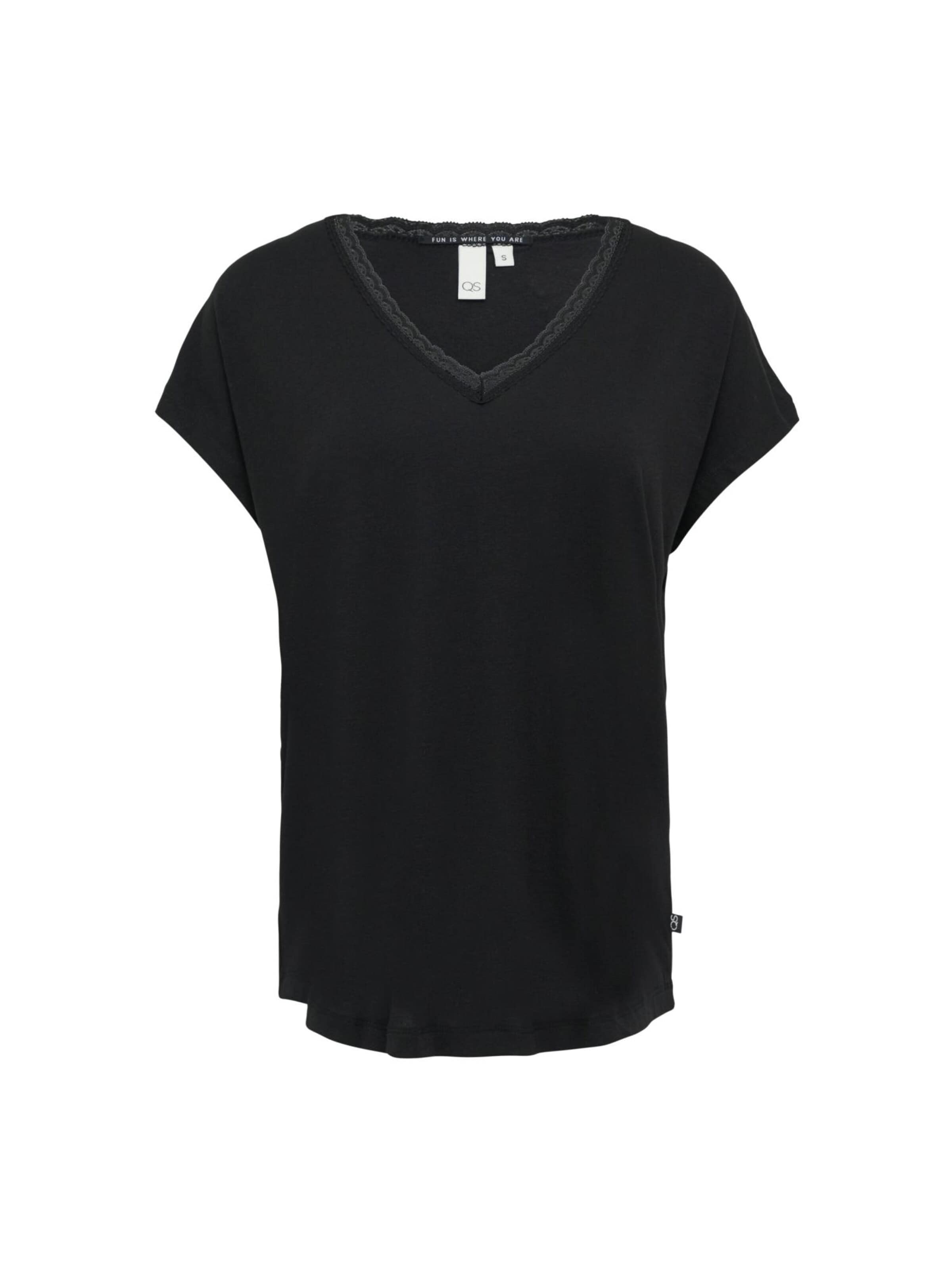 QS Shirt in S in de kleur Zwart, Productweergave