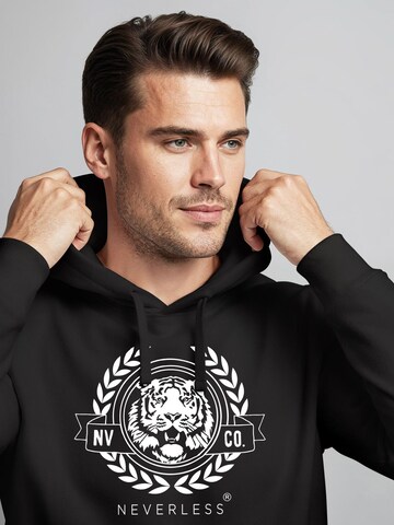 Neverless Sweatshirt 'Academic Tiger' in Black