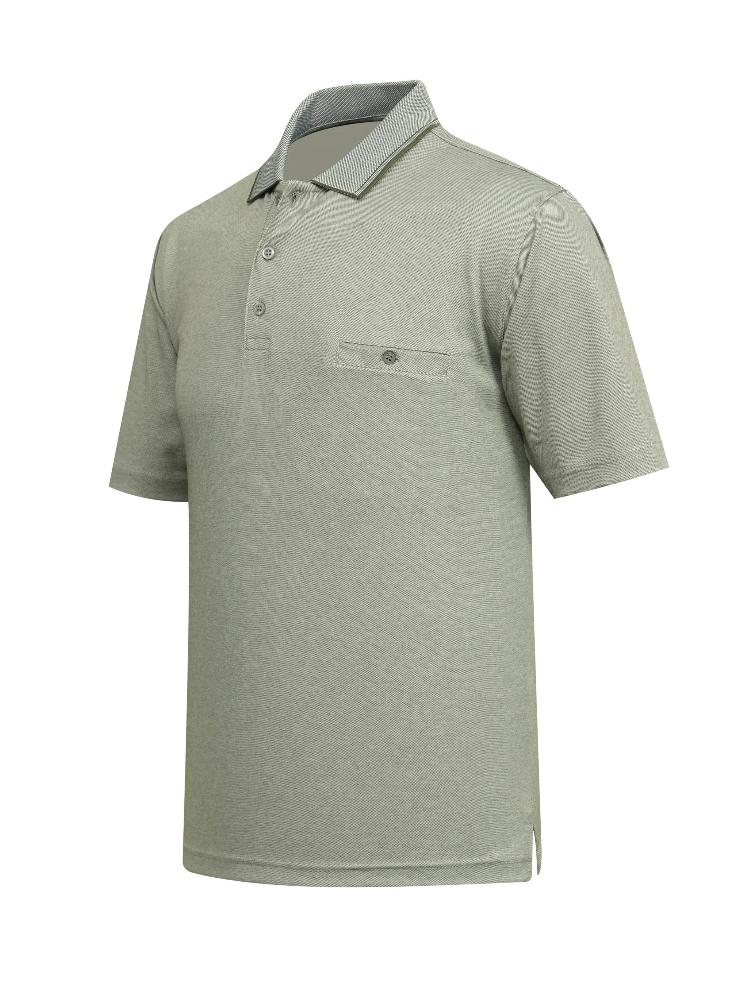 Cizgi Triko Shirt‌‌‌ in Grün