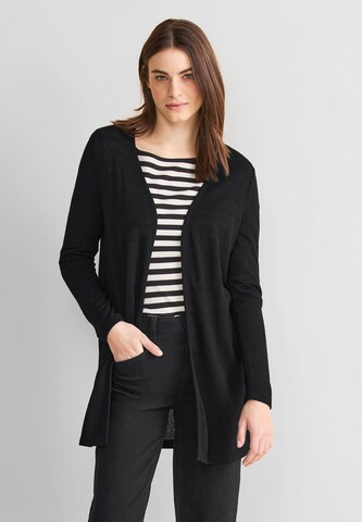 STREET ONE Knit Cardigan in Black: front