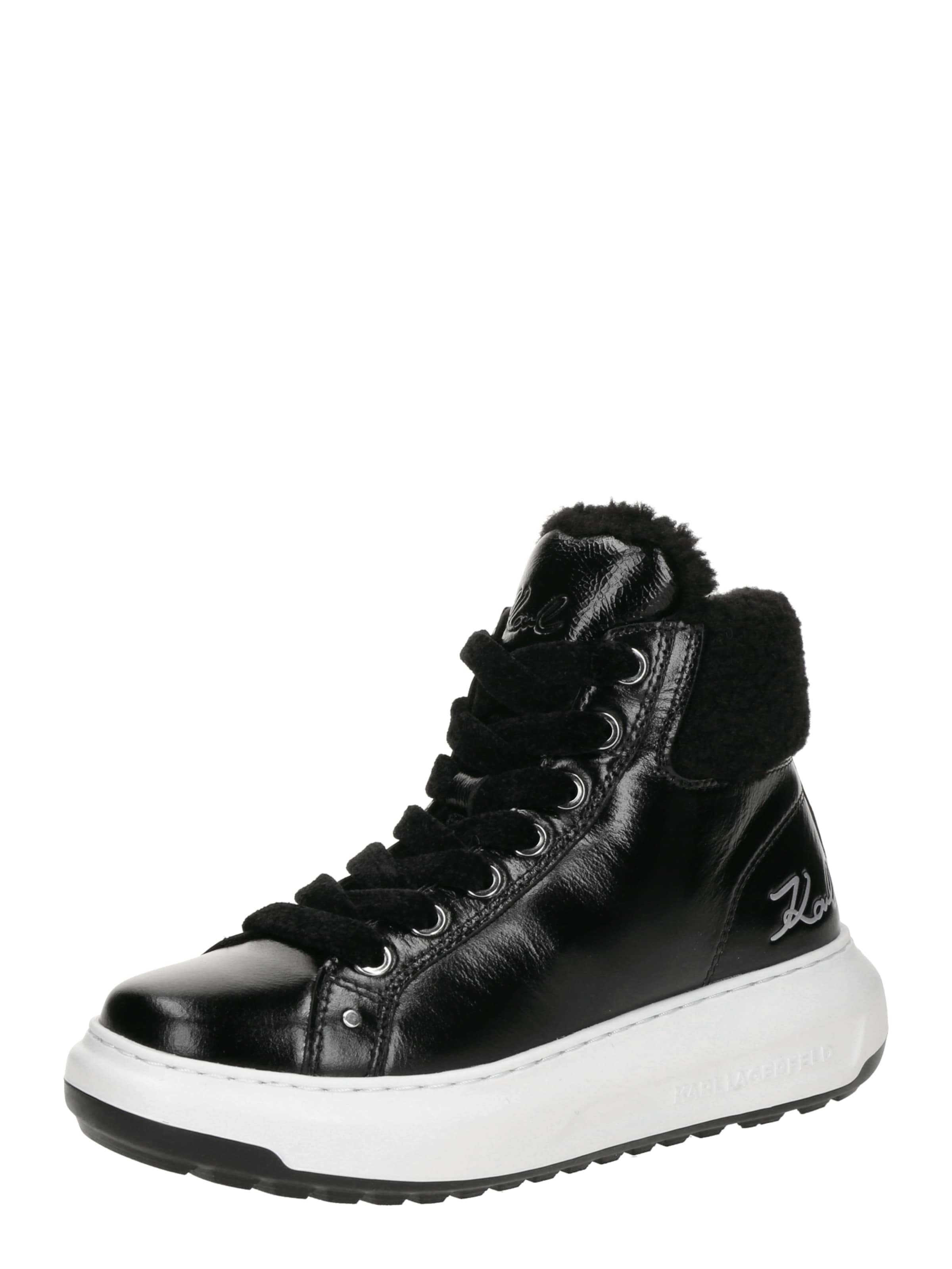 Ghete cu șireturi Karl Lagerfeld pe gri deschis / negru, Vizualizare produs