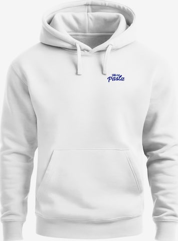 Neverless Sweatshirt 'More Pasta' in Weiß: Vorderseite