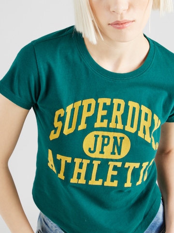 Superdry Тениска 'VARSITY' в зелено