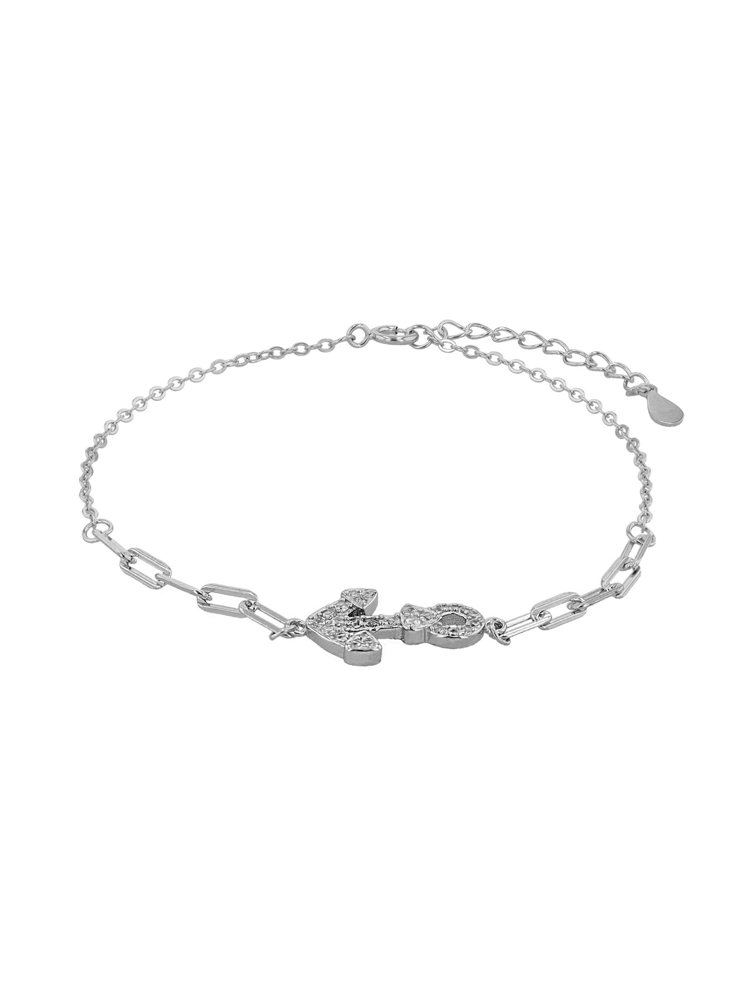 Akzent Bracelet 'Pax, 925 Sterlingsilber, hautverträglich' in Silver: front
