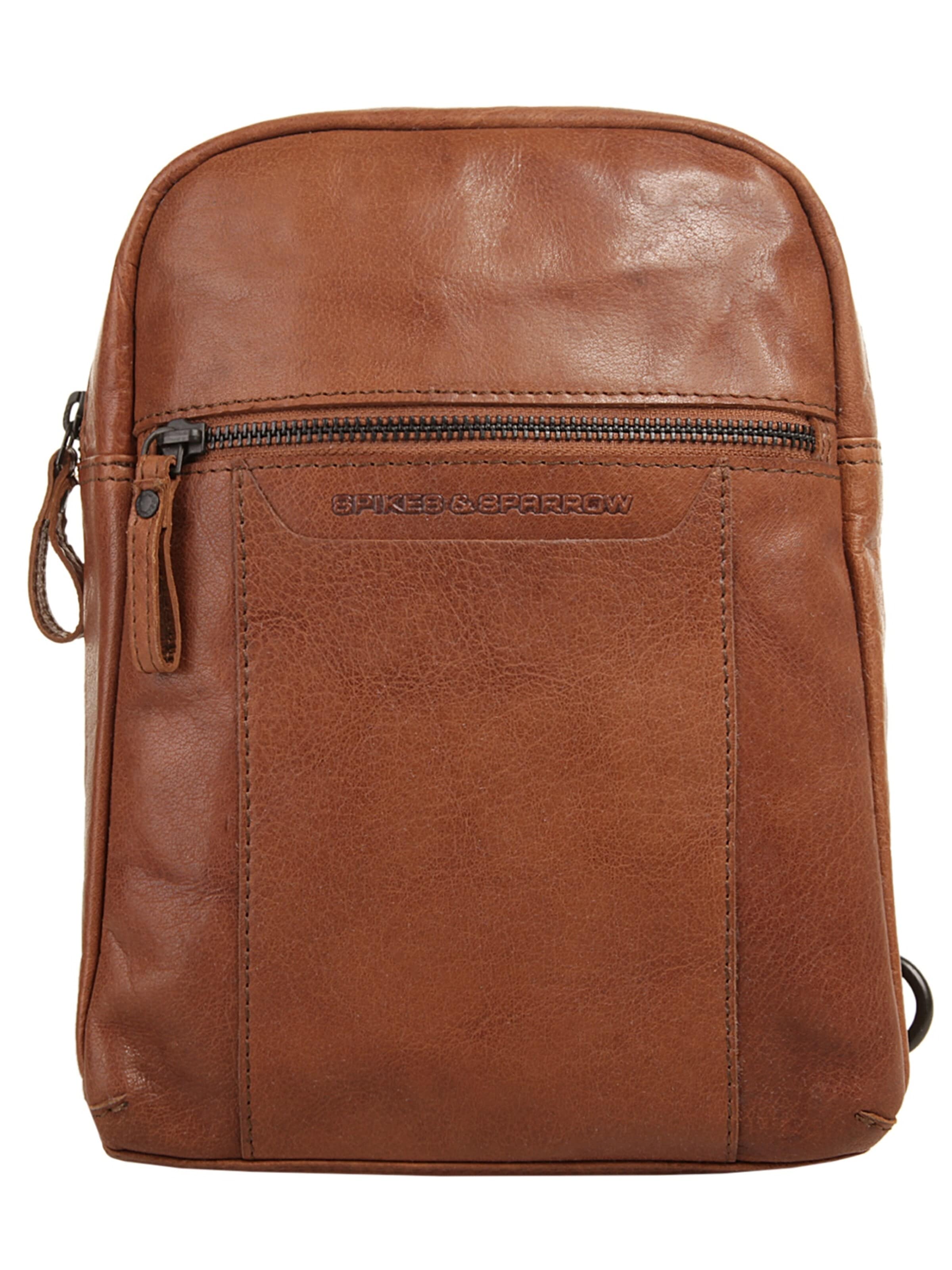 Sac à bandoulière Spikes & Sparrow en marron : devant