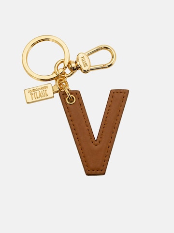 Alviero Martini Key ring 'alviero martini CHARM LETTER V Accessori' in Brown: front