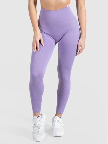 Smilodox Skinny Workout Pants in Purple: front