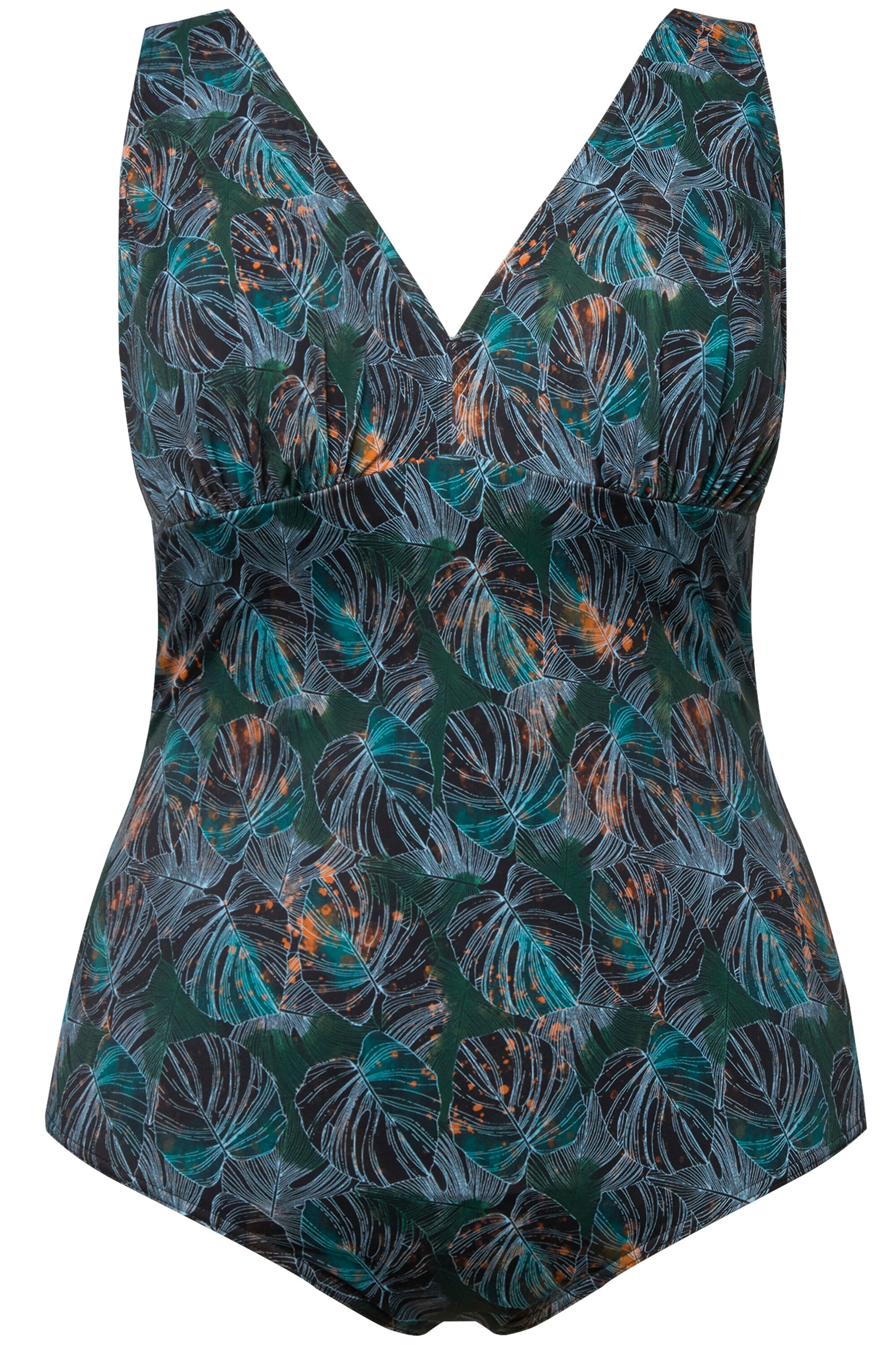 Ulla Popken Bustier Badpak in Zwart: voorkant