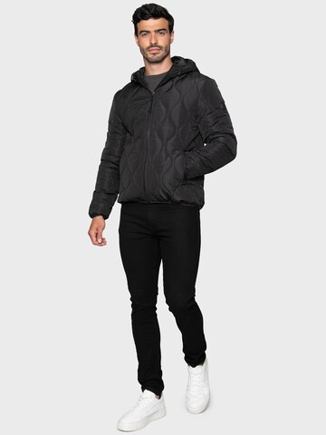 Threadbare Between-Season Jacket 'Plough' in Black