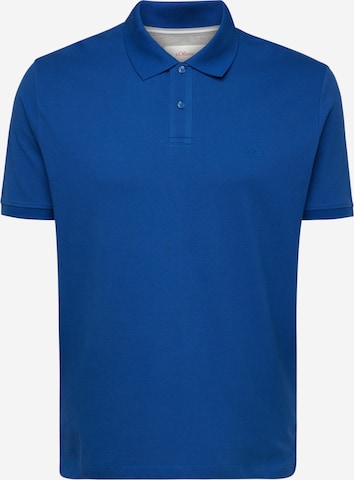 s.Oliver Men Big Sizes Shirt in Blue: front