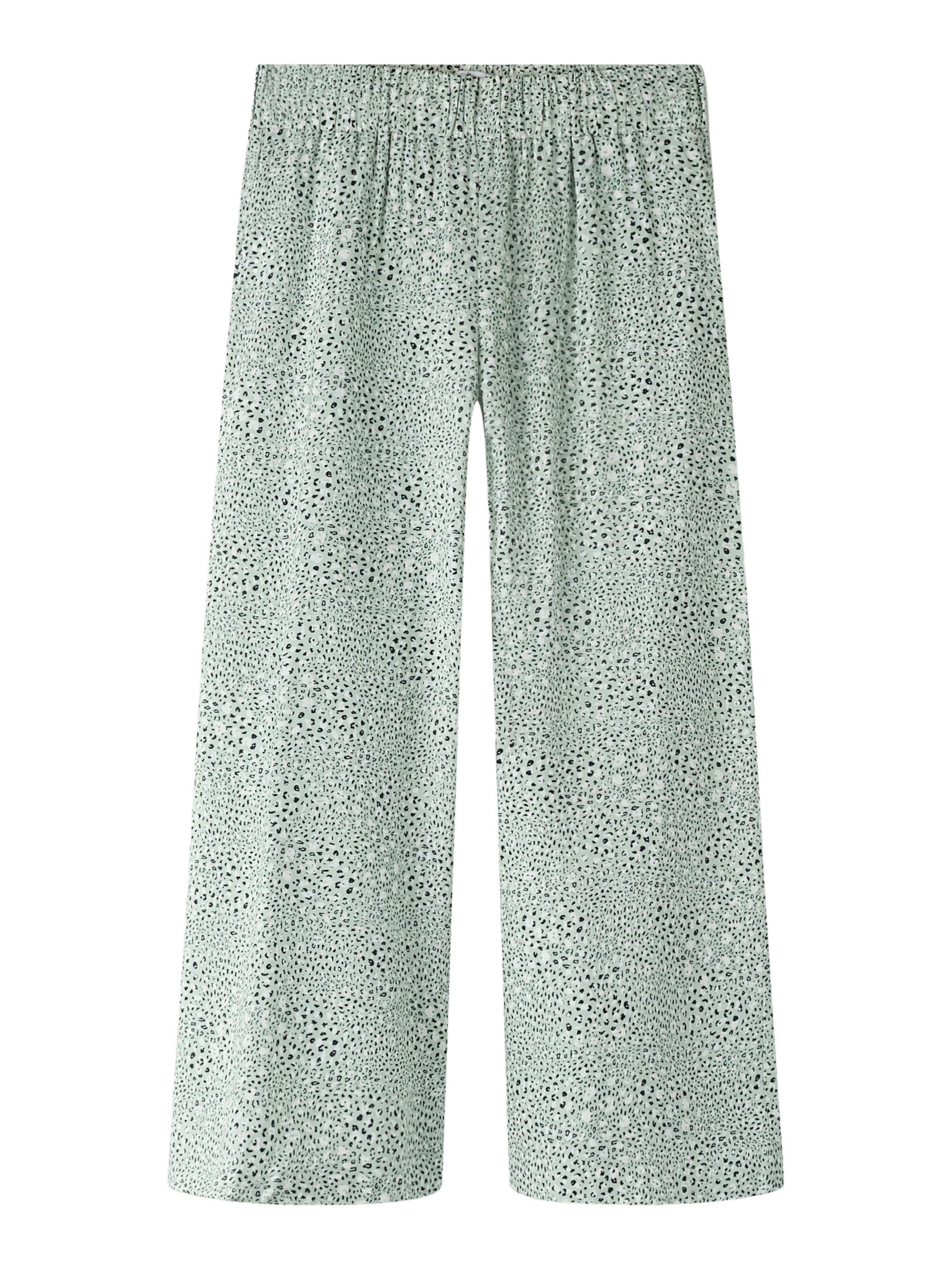 NAME IT Wide Leg Bukser i grøn: forside