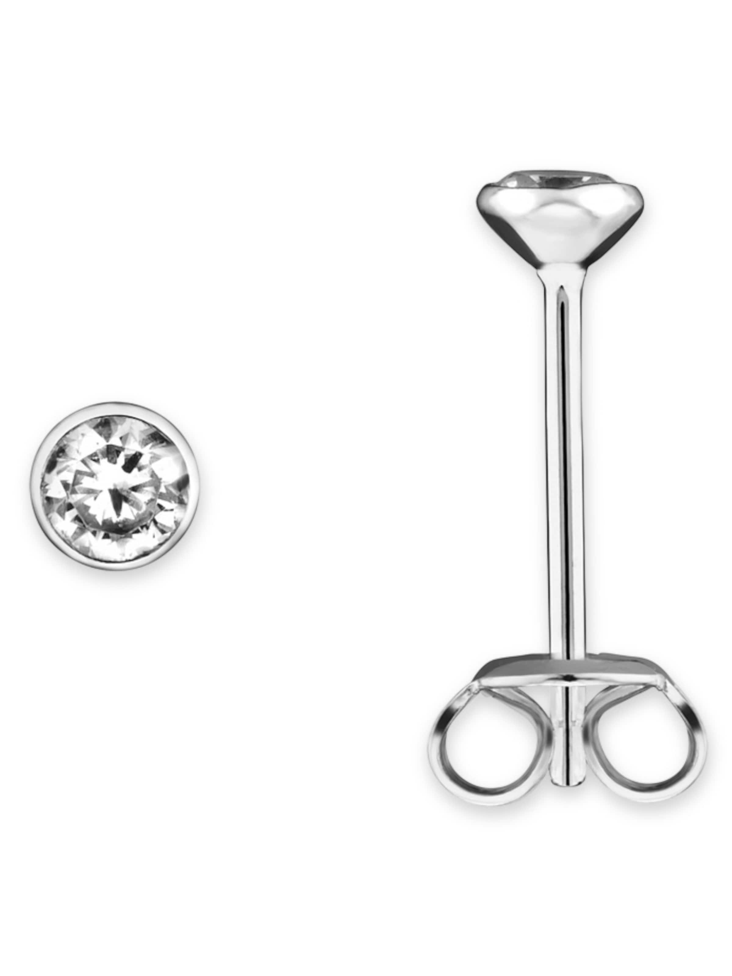 ONE ELEMENT Earrings 'Zarge' in Silver: front