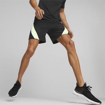 PUMAregular Sportske hlače 'Fit 7' - crna boja: prednji dio