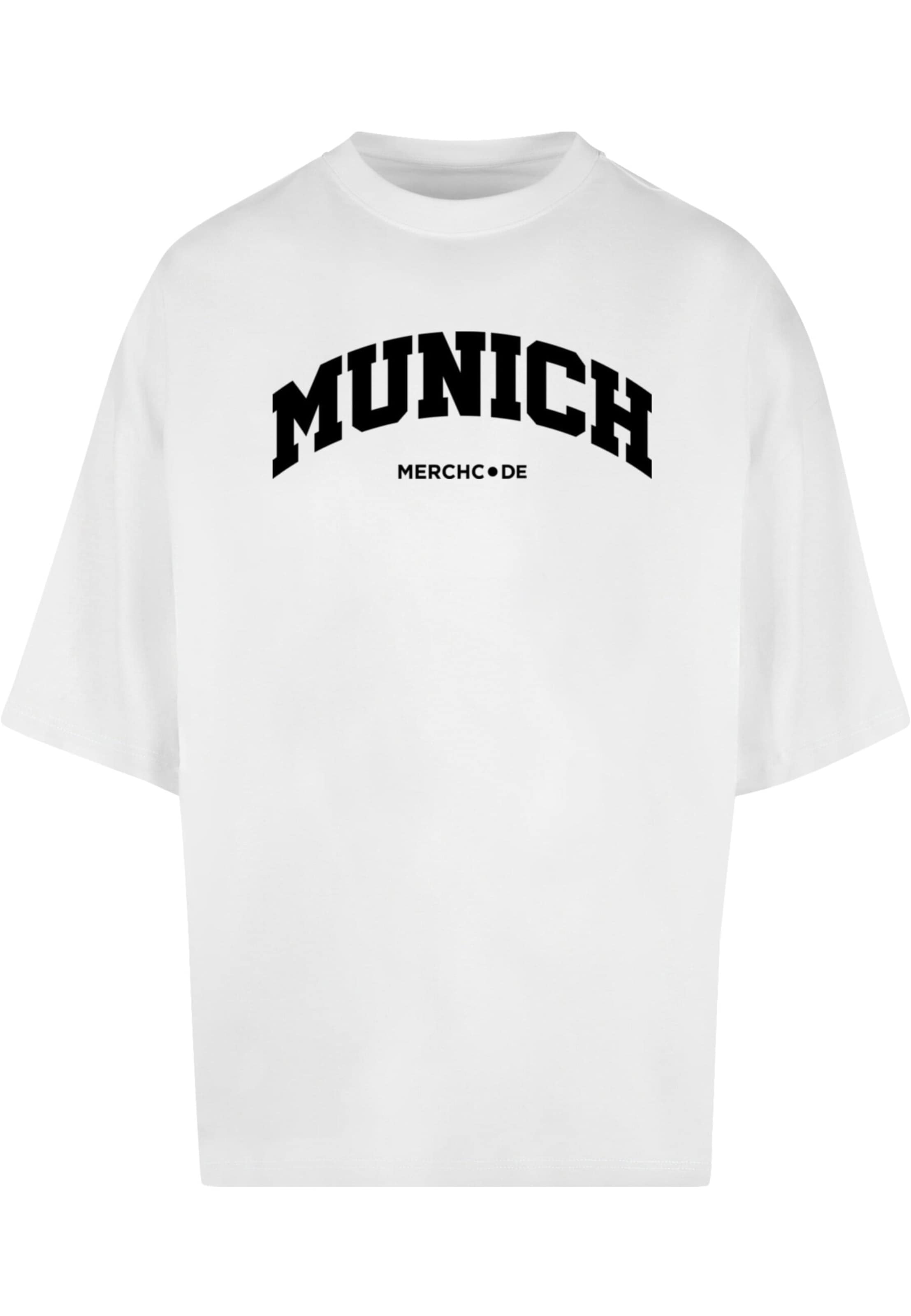 T-Shirt 'Munich Wording' Merchcode en blanc : devant