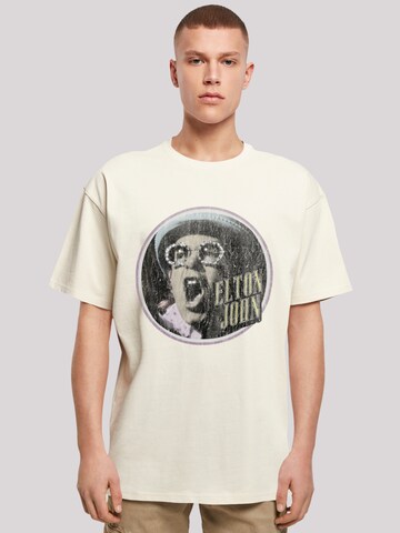 F4NT4STIC Shirt 'Elton John Vintage Circle' in Beige: front