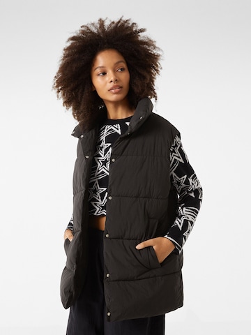 Gilet Bershka en noir : devant