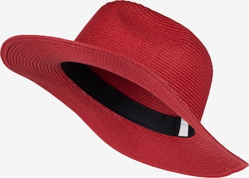 styleBREAKER Hut 'Panama Strohhut - Knautschhut' in Rot: Vorderseite