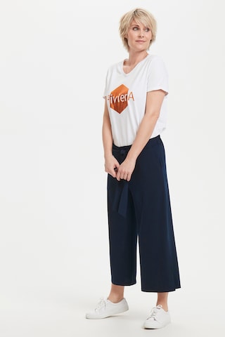 Wide Leg Pantalon 'Malli' Kaffe en bleu