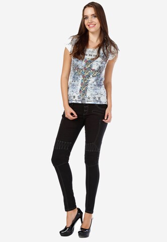 CIPO & BAXX Skinny Jeans 'Zigzag' in Zwart