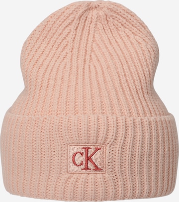 Calvin Klein Jeans Beanie in Pink: front