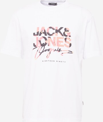 JACK & JONES Μπλουζάκι 'ARUBA' σε λευκό: μπροστά