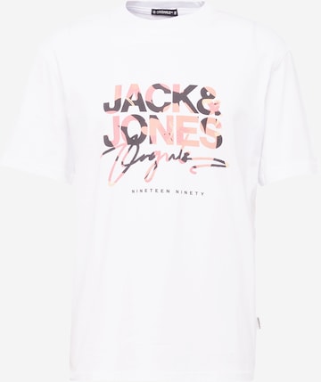 balts JACK & JONES T-Krekls 'ARUBA': no priekšpuses