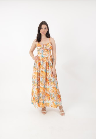Robe Elara en orange : devant