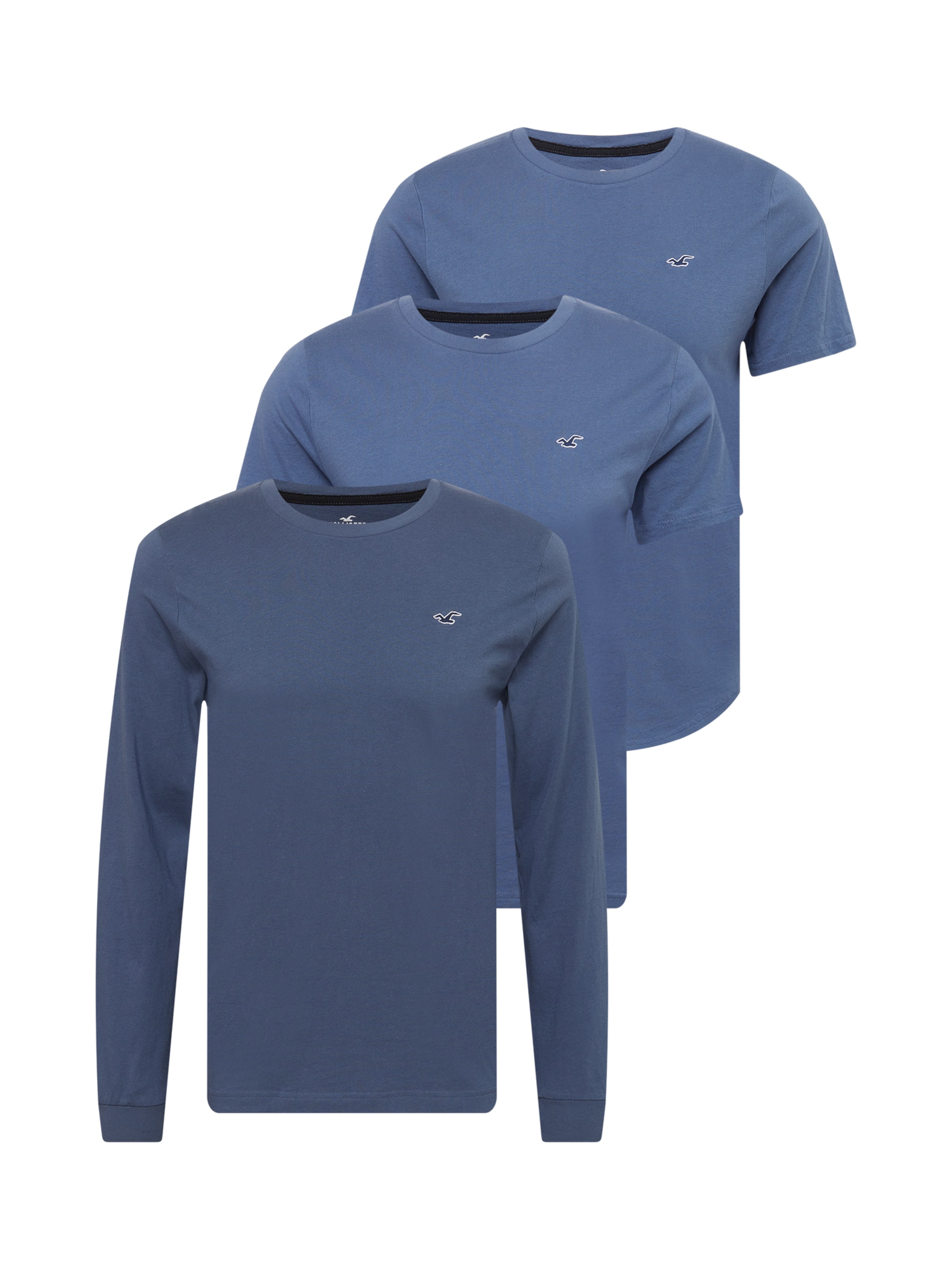 Abbigliamento Maglie e T-shirt HOLLISTER Maglietta in Blu Colomba, Navy 